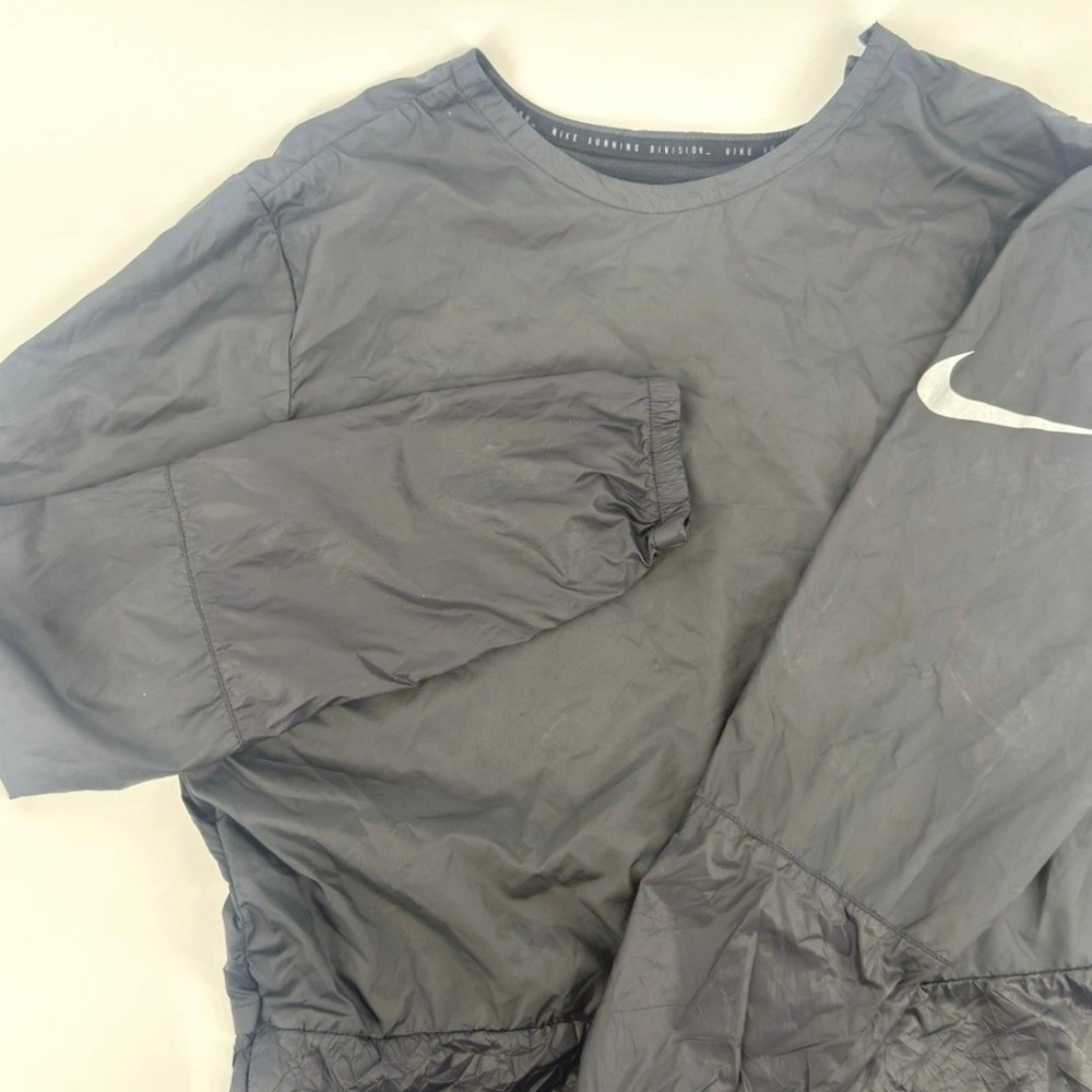 Nike Running Division Mens Medium Black Long Sleeve Windbreaker Training Top